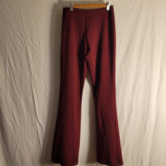 Burgundy Colored Stretchy Material Pants -- ITEM #1456 - Picture 1 of 2